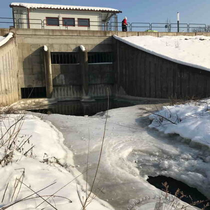 Norupītes ieteka Ogres upē Ogres promenādē pie Līču ielas, 2021. gads