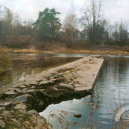 Kādreizējais dzirnavu dambis, 2002. gads