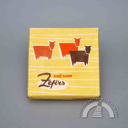 “Krējuma zefīra” kārba, ražots konfekšu fabrikā “Uzvara”. 1968. gads